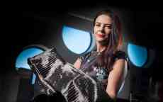 Professor Bronwyn Fox with graphene material